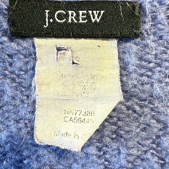 J. Crew Womens S Small Vintage Mohair Wool Blue Knit Pullover Sweater - Picture 4 of 9